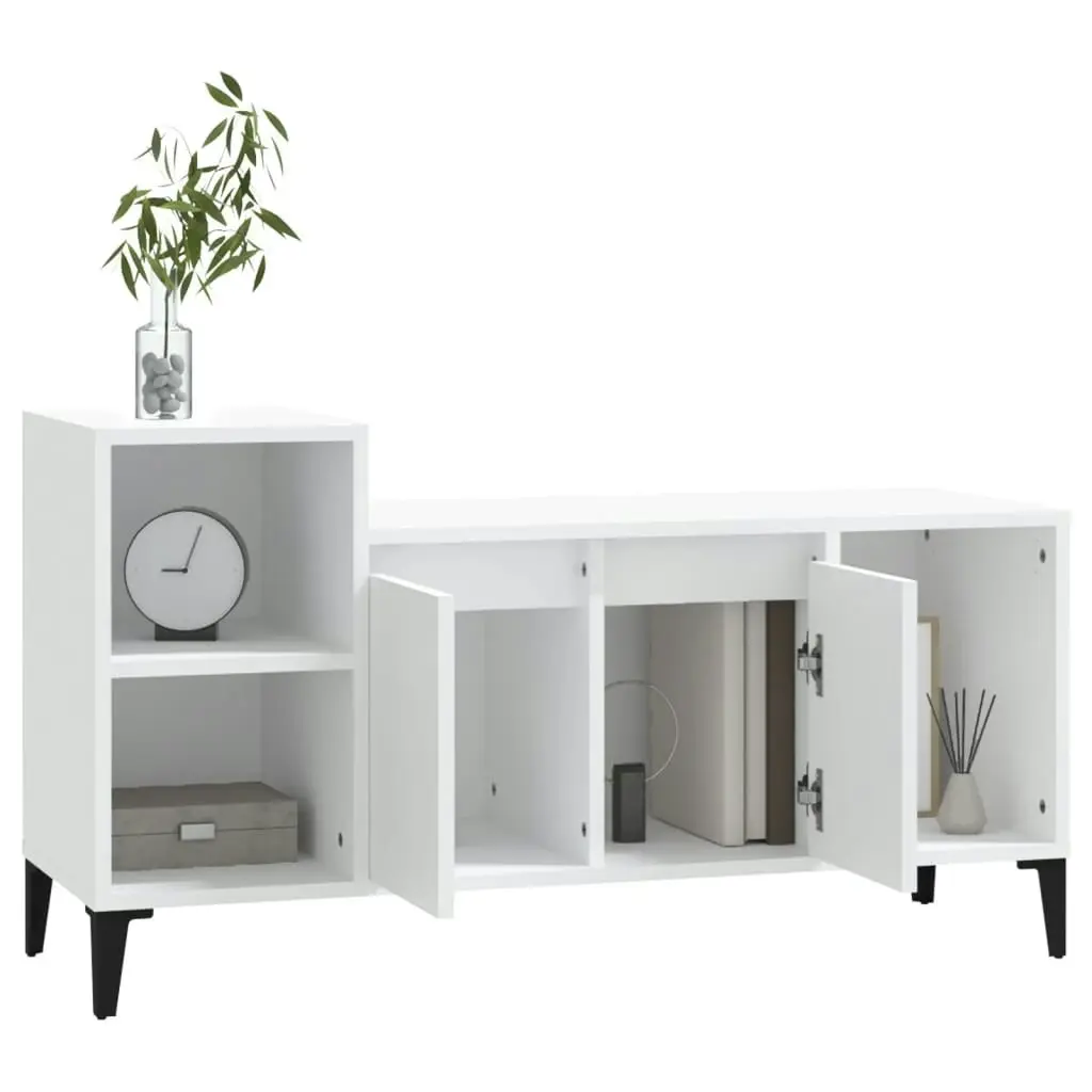 TV Cabinet White 100x35x55 cm Engineered Wood 821180