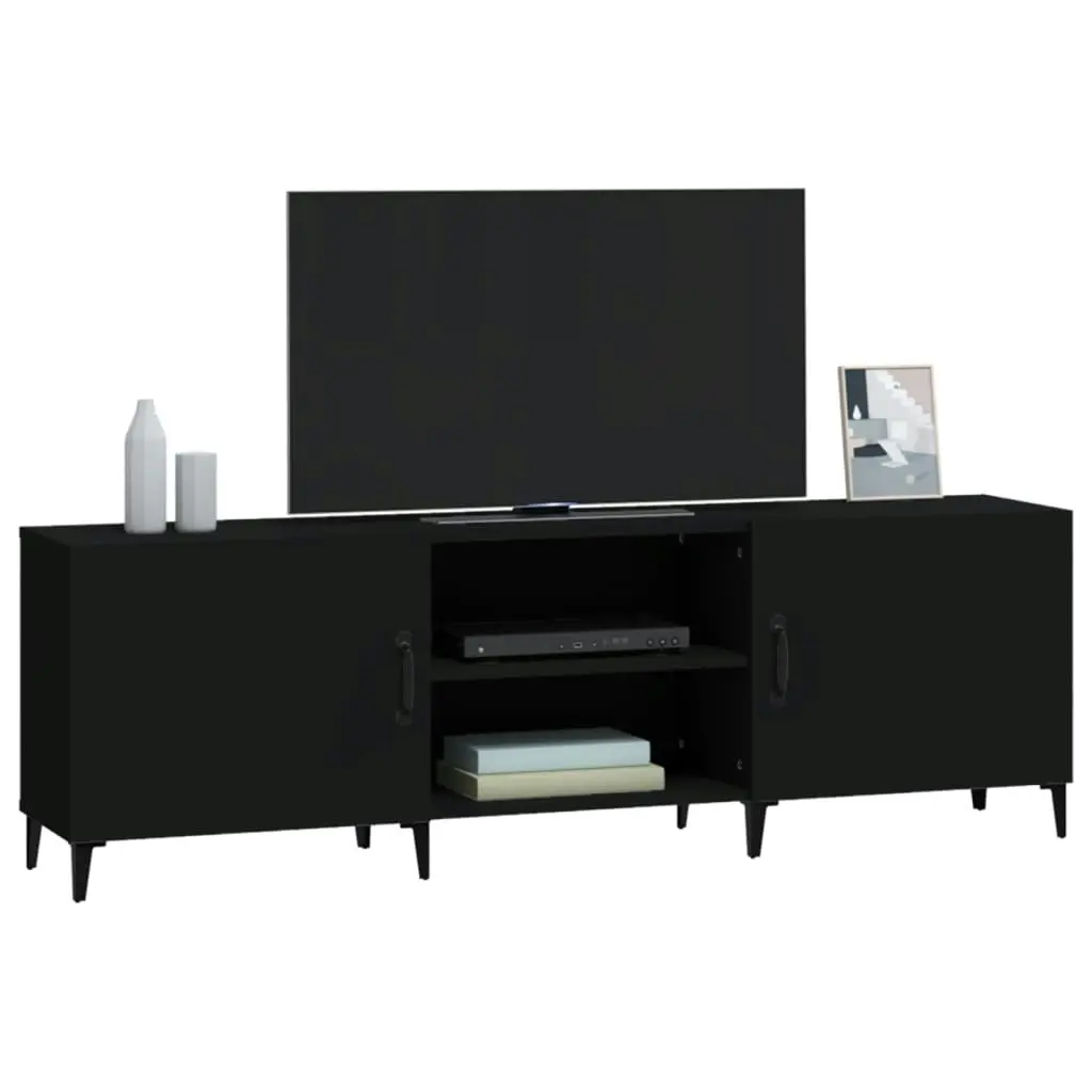 TV Cabinet Black 150x30x50 cm Engineered Wood 812628