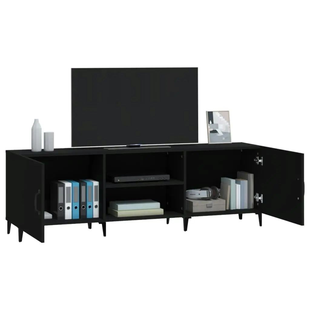 TV Cabinet Black 150x30x50 cm Engineered Wood 812628