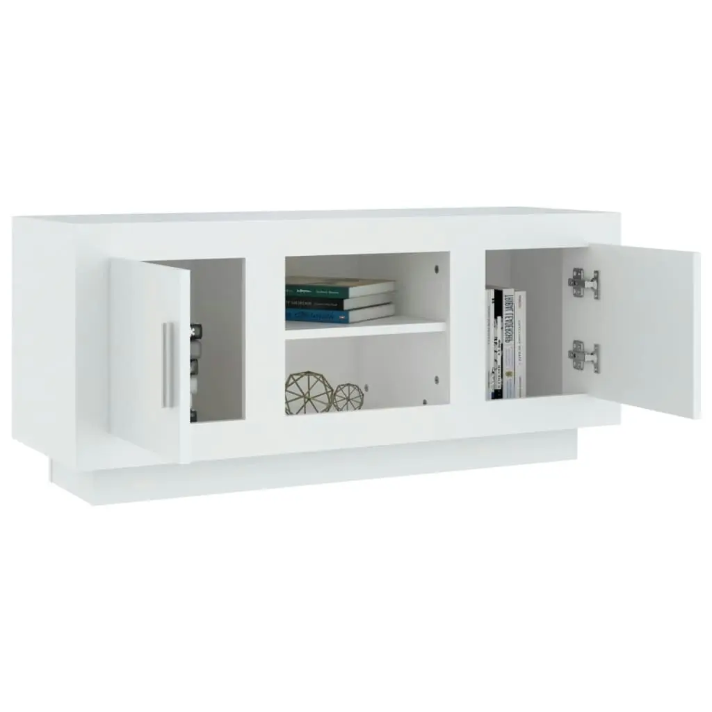 TV Cabinet White 102x35x45 cm Engineered Wood 811790