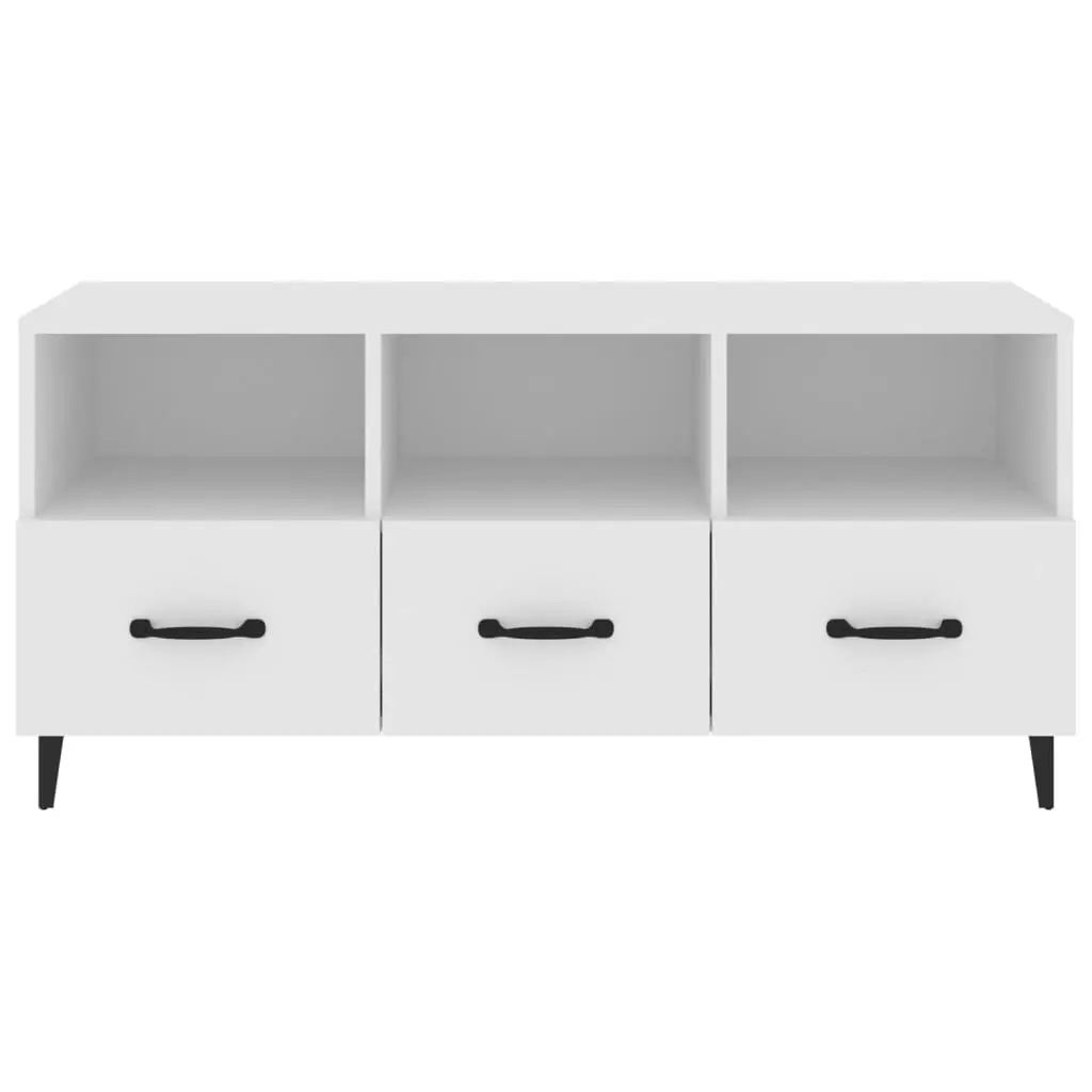 TV Cabinet White 102x35x50 cm Engineered Wood 812609