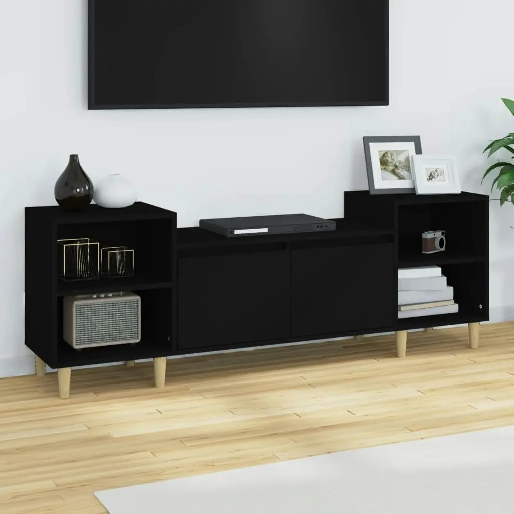 TV Cabinet Black 160x35x55 cm Engineered Wood 821189