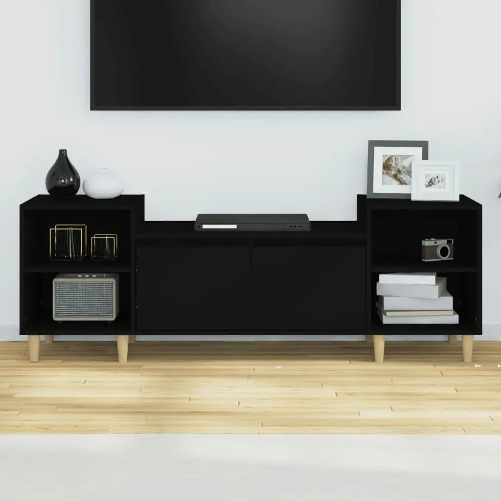 TV Cabinet Black 160x35x55 cm Engineered Wood 821189