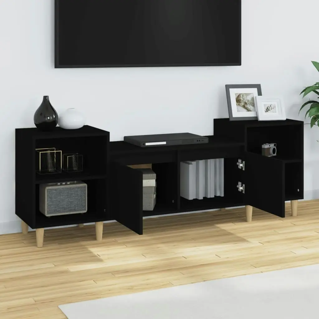 TV Cabinet Black 160x35x55 cm Engineered Wood 821189