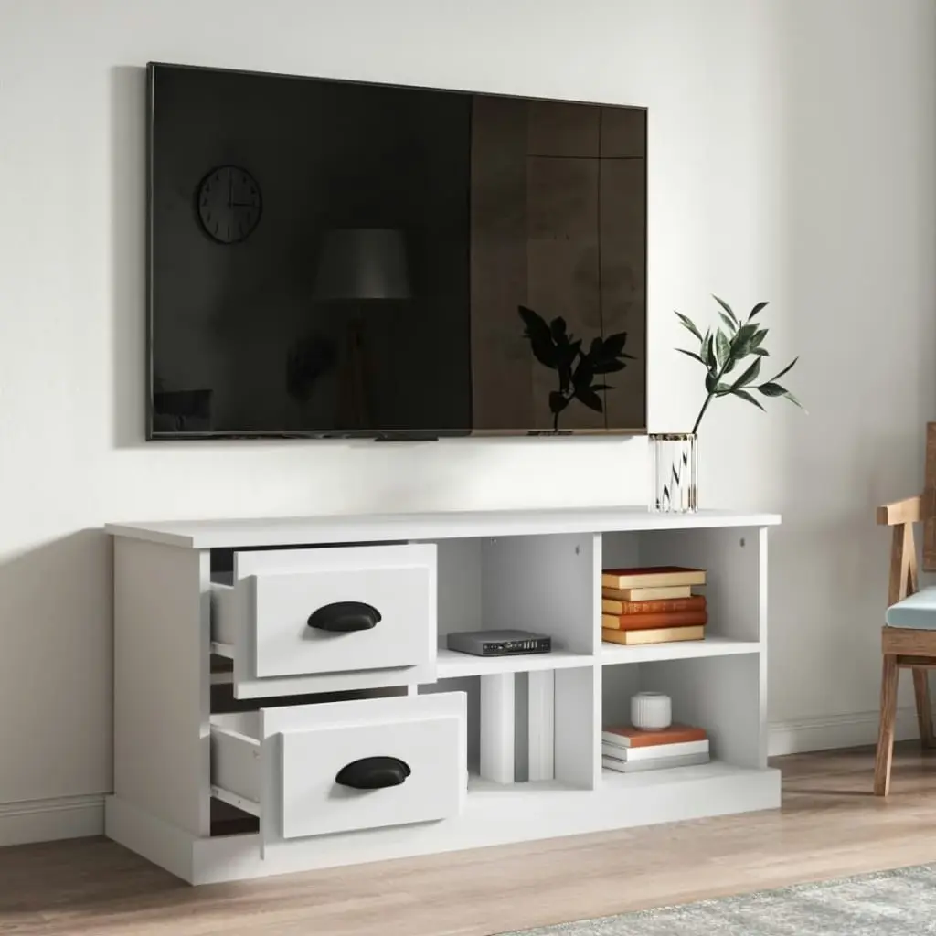 TV Cabinet White 102x35.5x47.5 cm Engineered Wood 816176