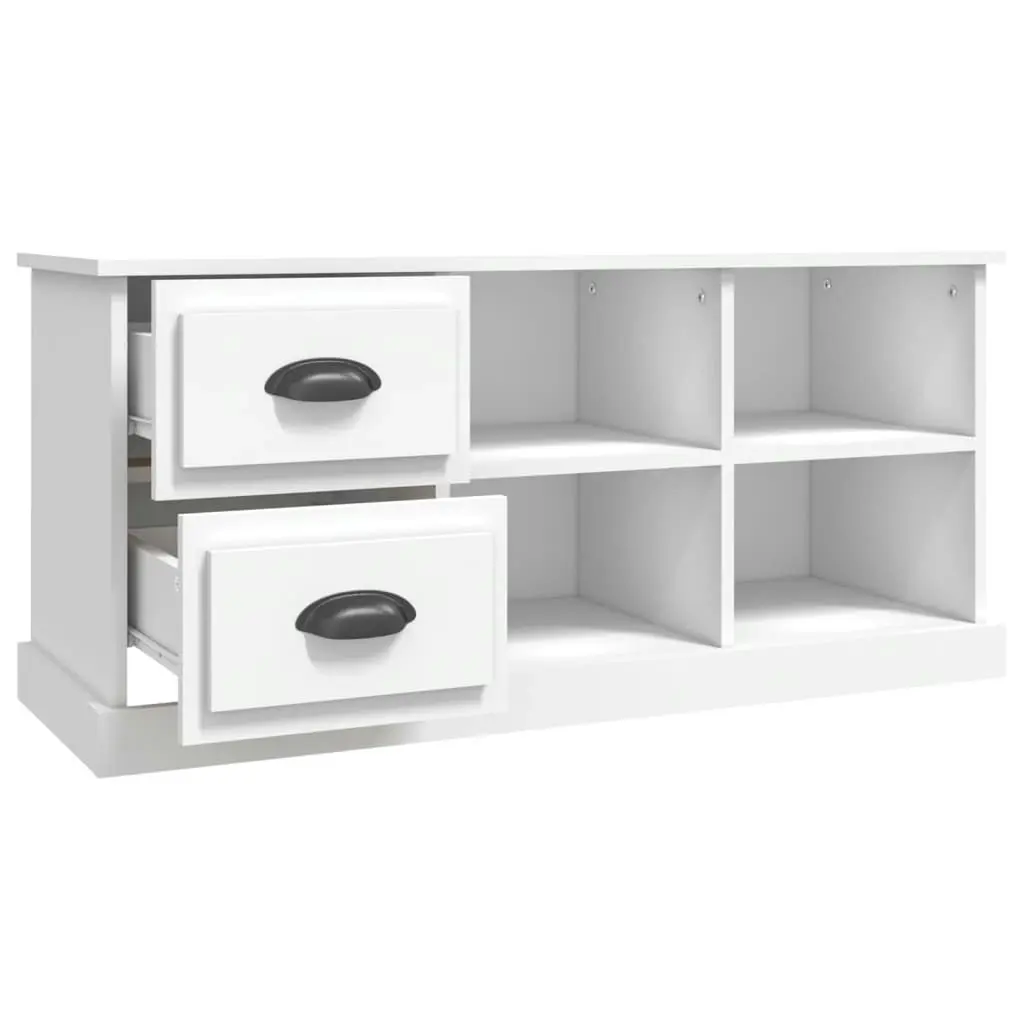 TV Cabinet White 102x35.5x47.5 cm Engineered Wood 816176