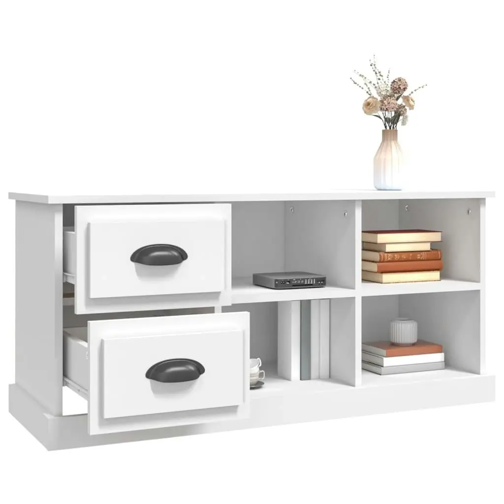 TV Cabinet White 102x35.5x47.5 cm Engineered Wood 816176