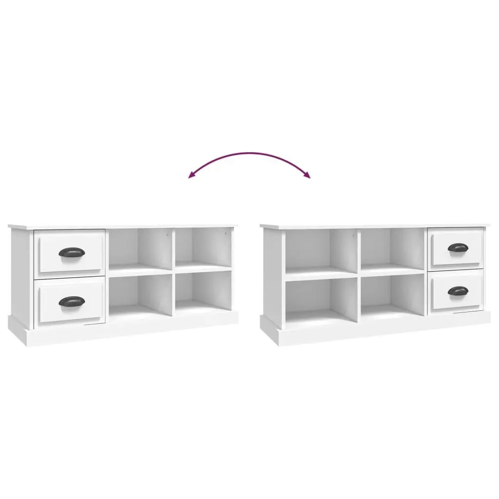 TV Cabinet White 102x35.5x47.5 cm Engineered Wood 816176