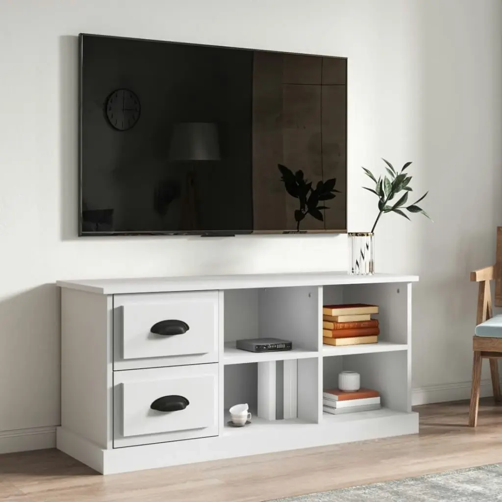 TV Cabinet White 102x35.5x47.5 cm Engineered Wood 816176