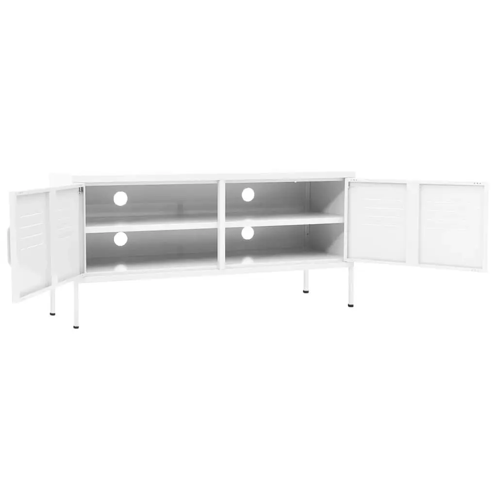 TV Cabinet White 105x35x50 cm Steel 336233