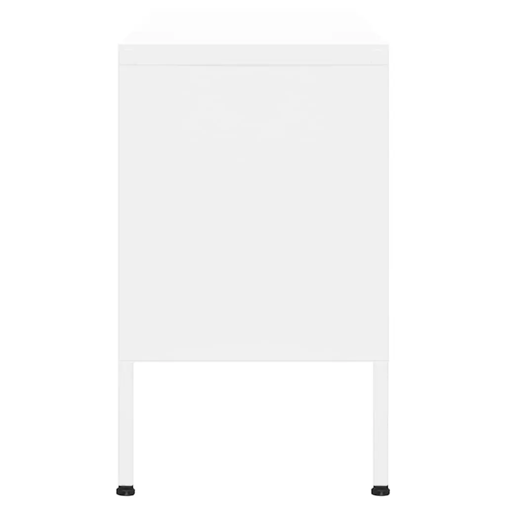 TV Cabinet White 105x35x50 cm Steel 336233