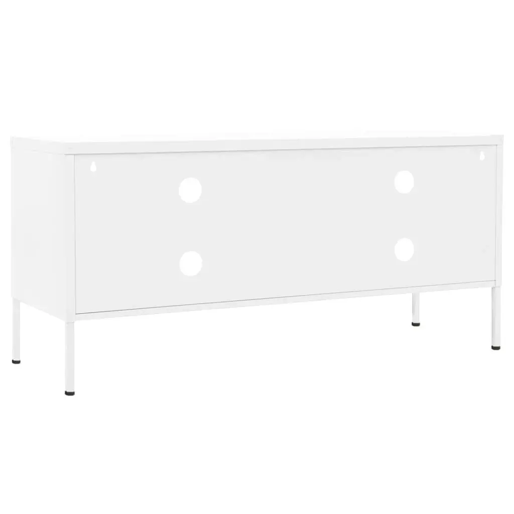 TV Cabinet White 105x35x50 cm Steel 336233