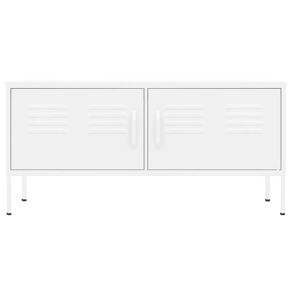 TV Cabinet White 105x35x50 cm Steel 336233