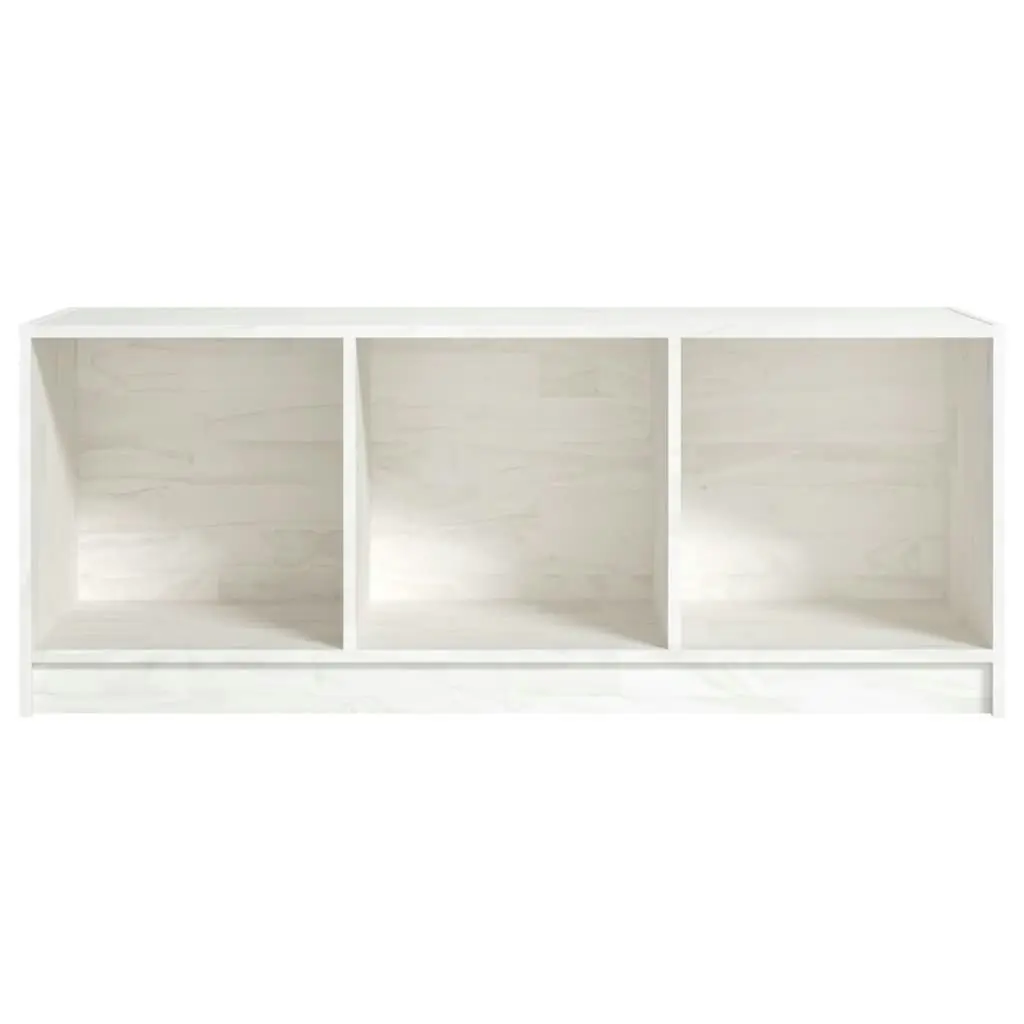 TV Cabinet White 104x33x41 cm Solid Pinewood 809961