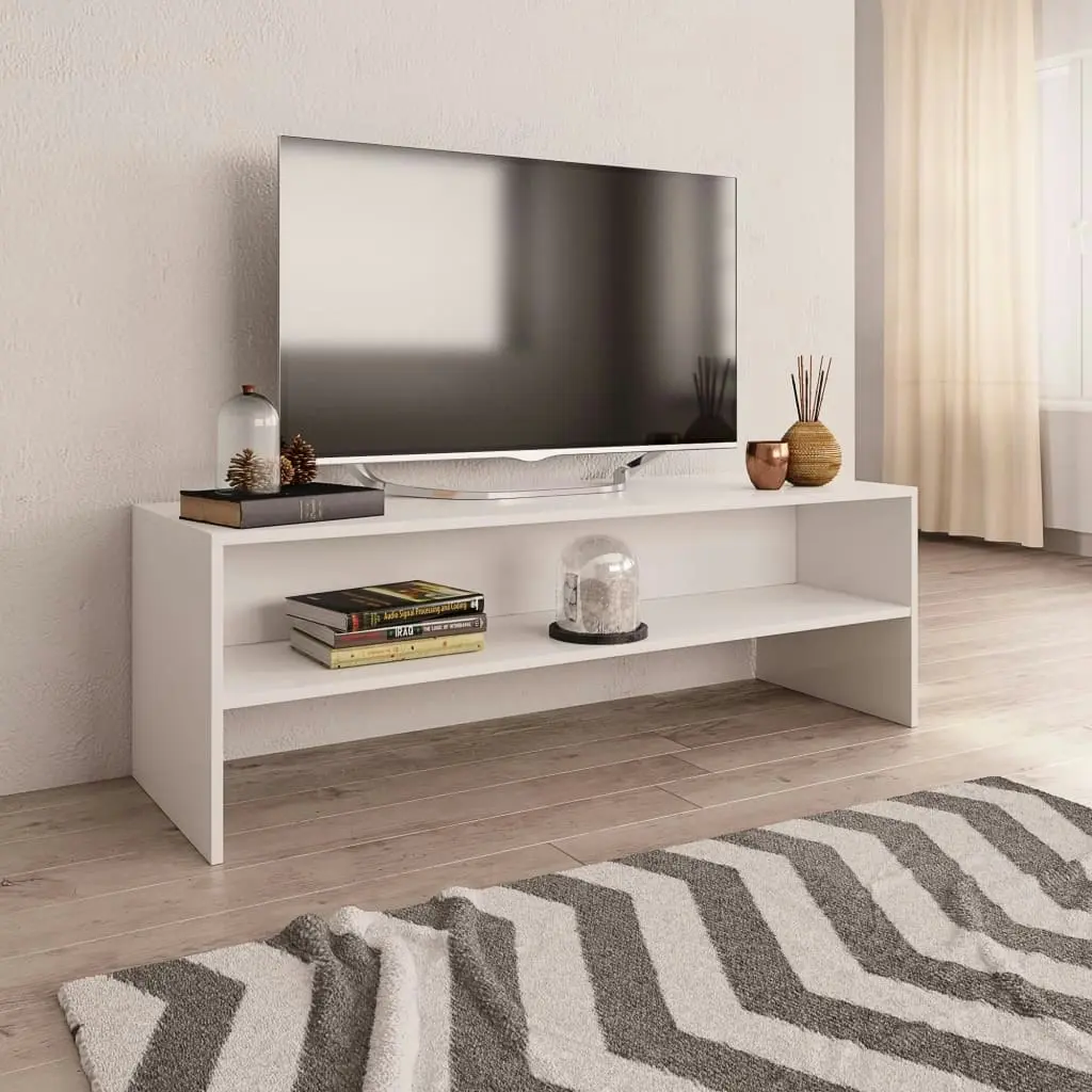 TV Cabinet White 120x40x40 cm Engineered Wood 800036