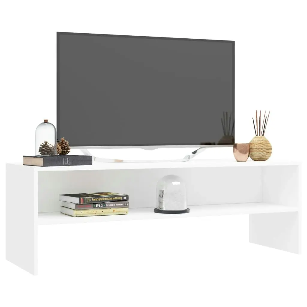 TV Cabinet White 120x40x40 cm Engineered Wood 800036