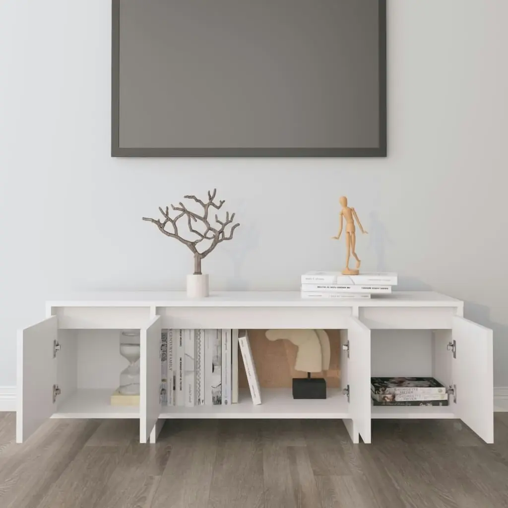 TV Cabinet White 120x30x40.5 cm Engineered Wood 809575