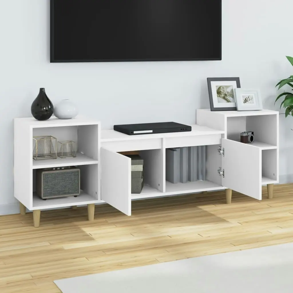 TV Cabinet White 160x35x55 cm Engineered Wood 821188