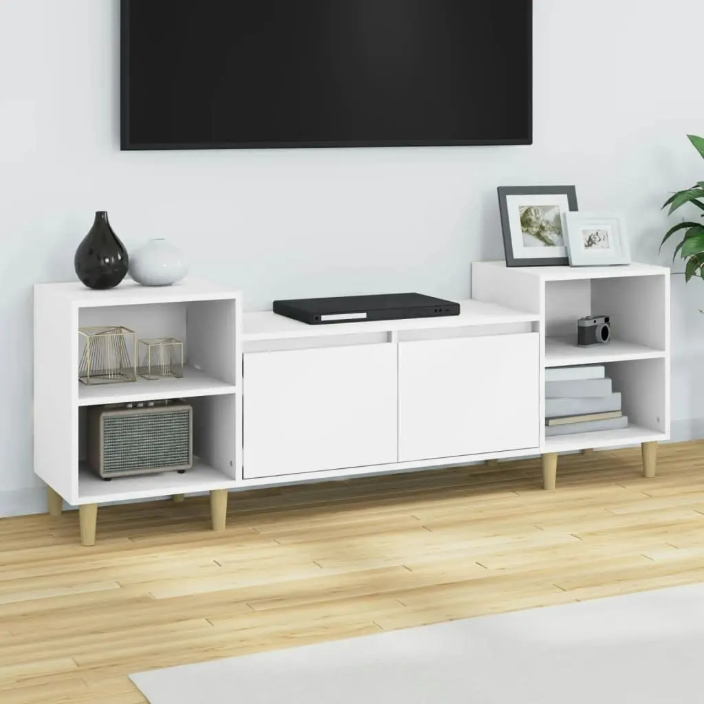 TV Cabinet White 160x35x55 cm Engineered Wood 821188