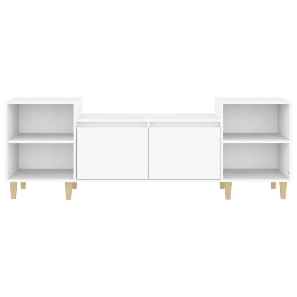 TV Cabinet White 160x35x55 cm Engineered Wood 821188