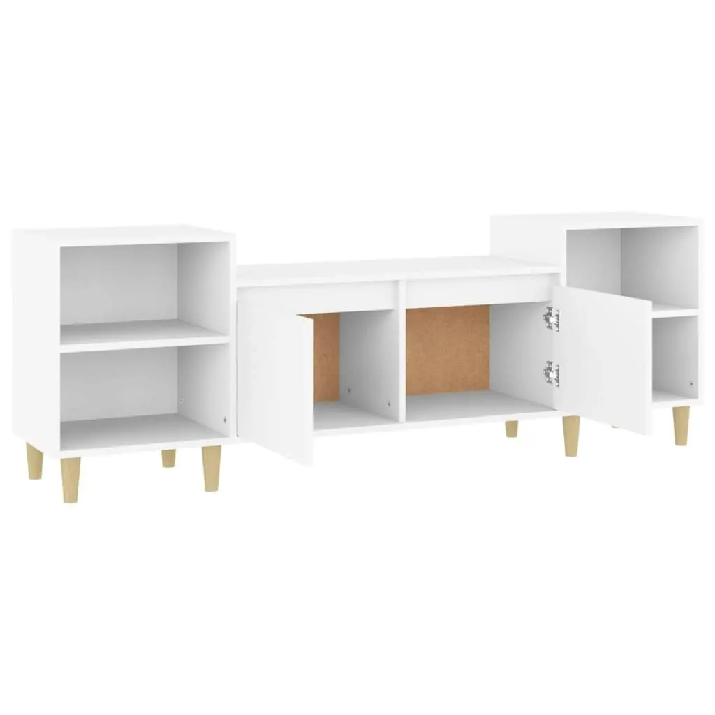 TV Cabinet White 160x35x55 cm Engineered Wood 821188