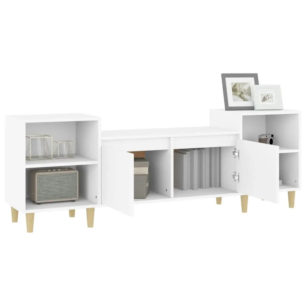 TV Cabinet White 160x35x55 cm Engineered Wood 821188