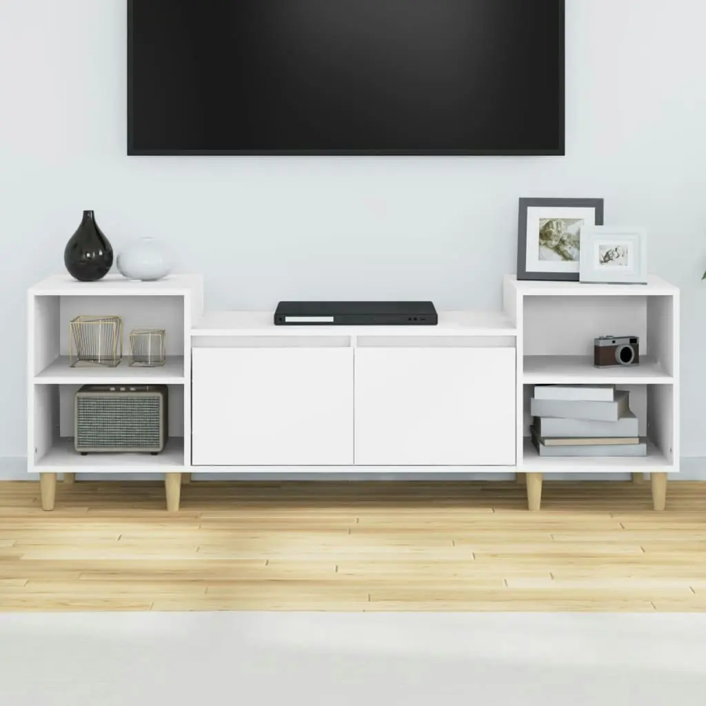 TV Cabinet White 160x35x55 cm Engineered Wood 821188