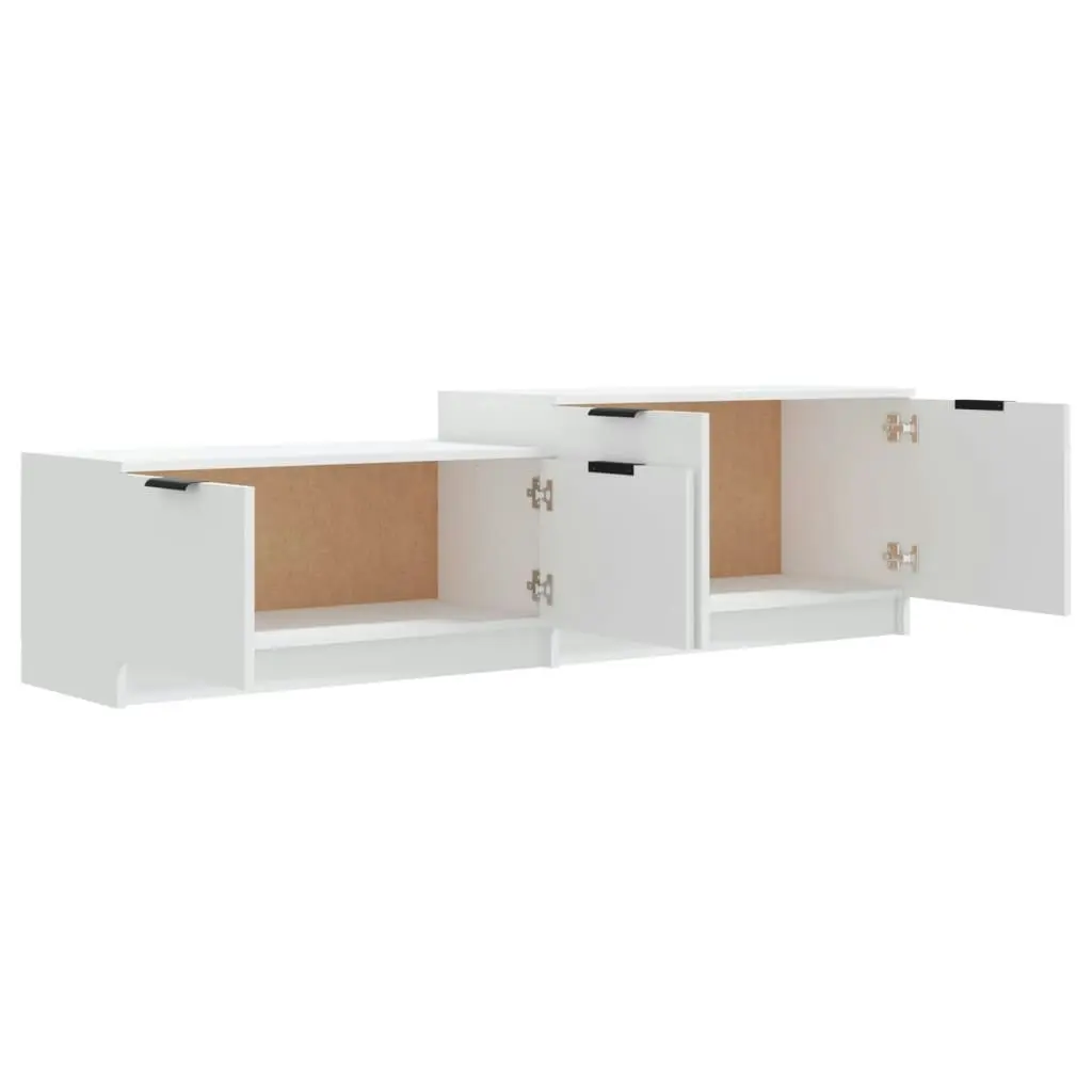 TV Cabinet White 158.5x36x45 cm Engineered Wood 811484