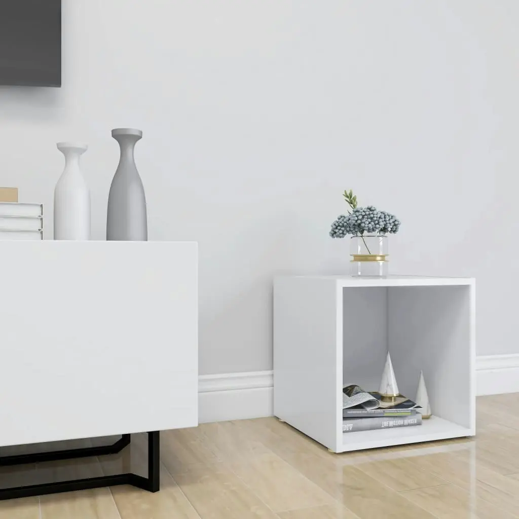 TV Cabinet White 37x35x37 cm Engineered Wood 805498