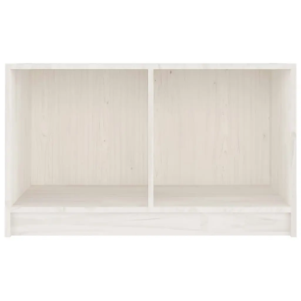 TV Cabinet White 70x33x42 cm Solid Pinewood 809943