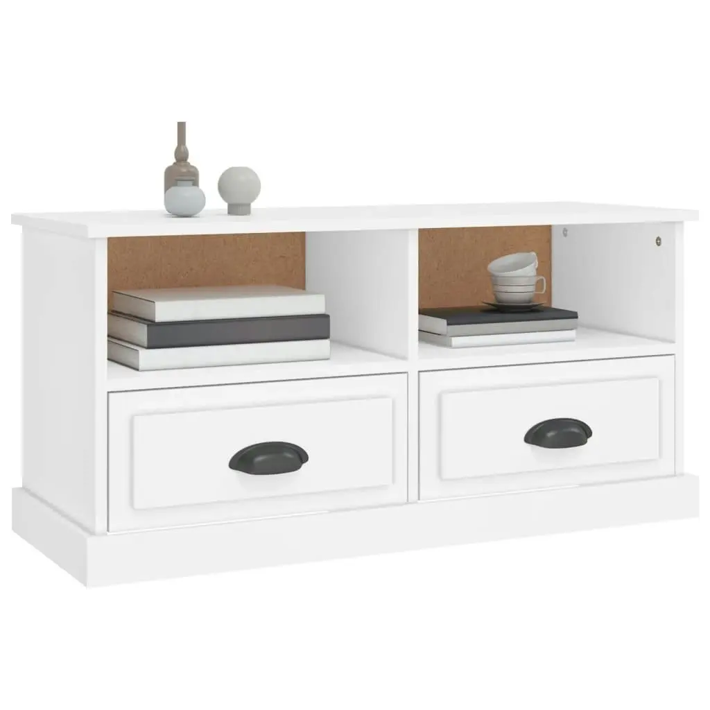 TV Cabinet White 93x35.5x45 cm Engineered Wood 816464