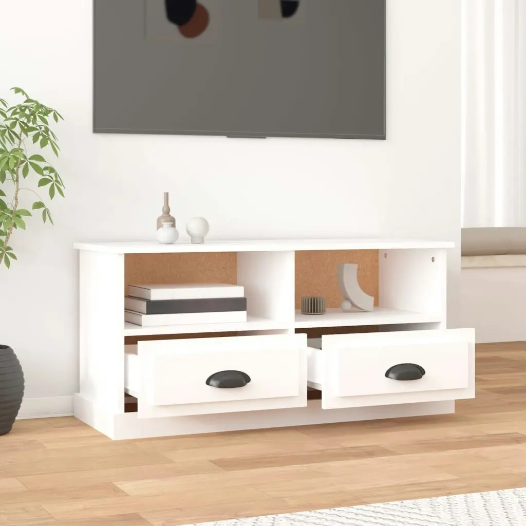 TV Cabinet White 93x35.5x45 cm Engineered Wood 816464