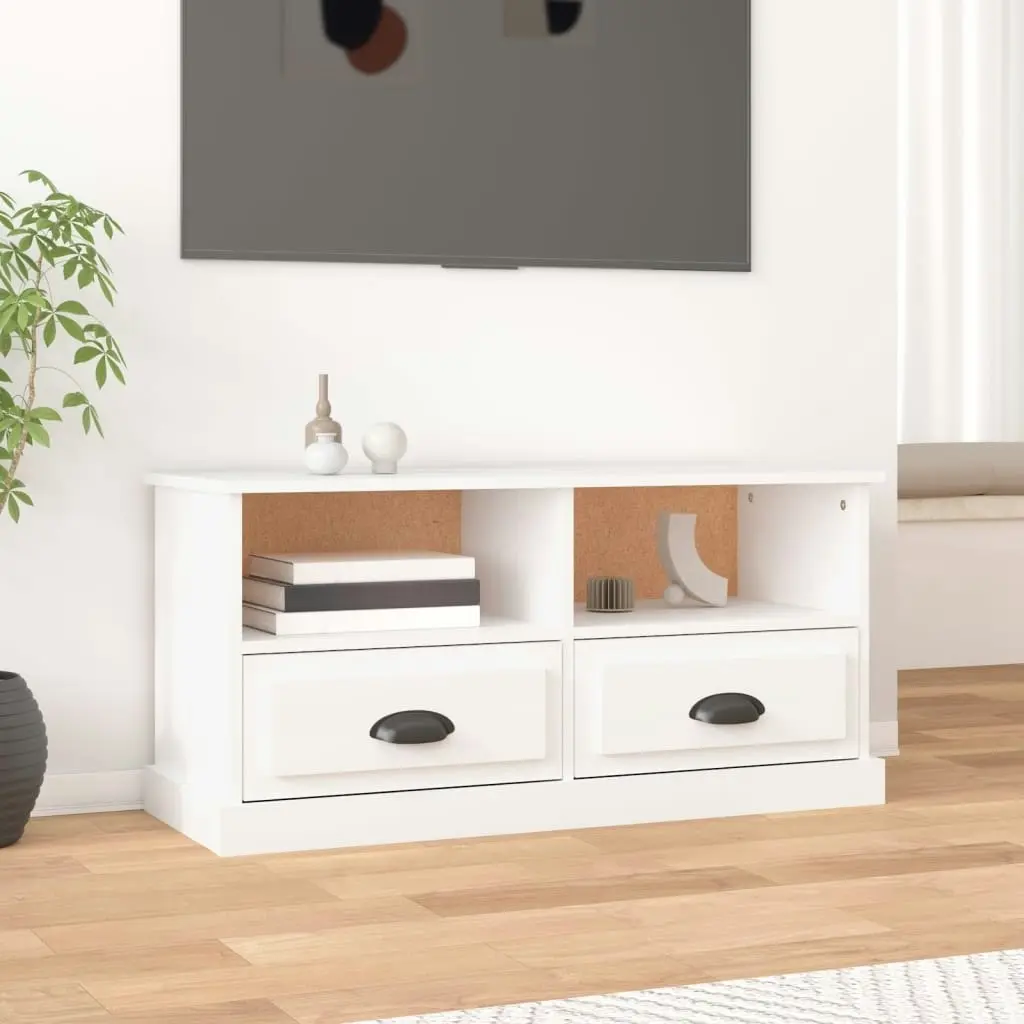 TV Cabinet White 93x35.5x45 cm Engineered Wood 816464