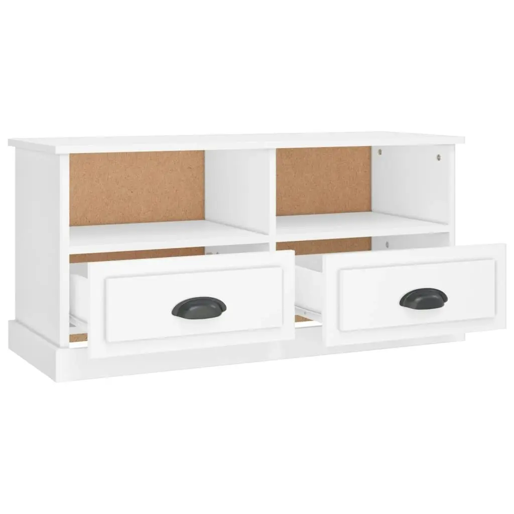 TV Cabinet White 93x35.5x45 cm Engineered Wood 816464