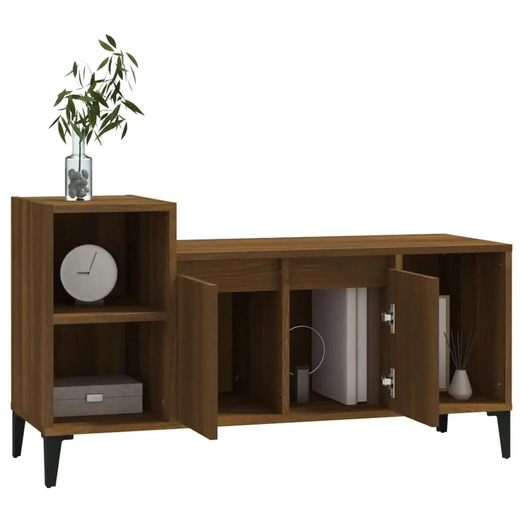 TV Cabinet Brown Oak 100x35x55 cm Engineered Wood 821187