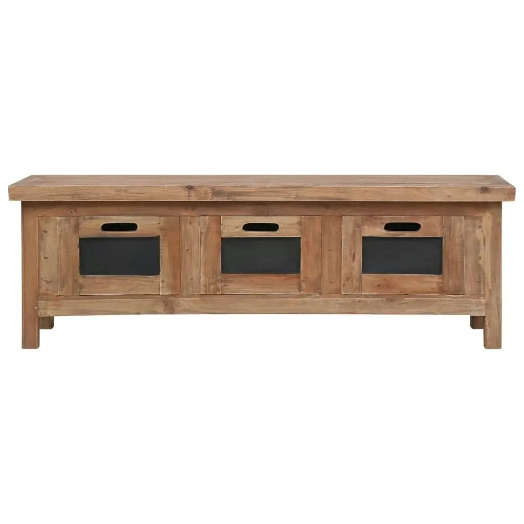 TV Cabinet with 3 Drawers 120x30x40 cm Solid Mahogany Wood 283913