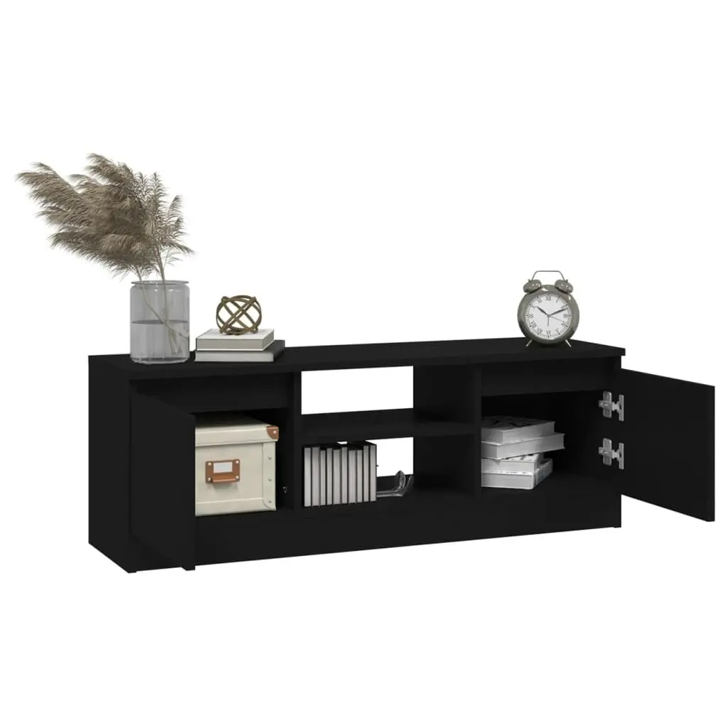 TV Cabinet with Door Black 102x30x36 cm 823351