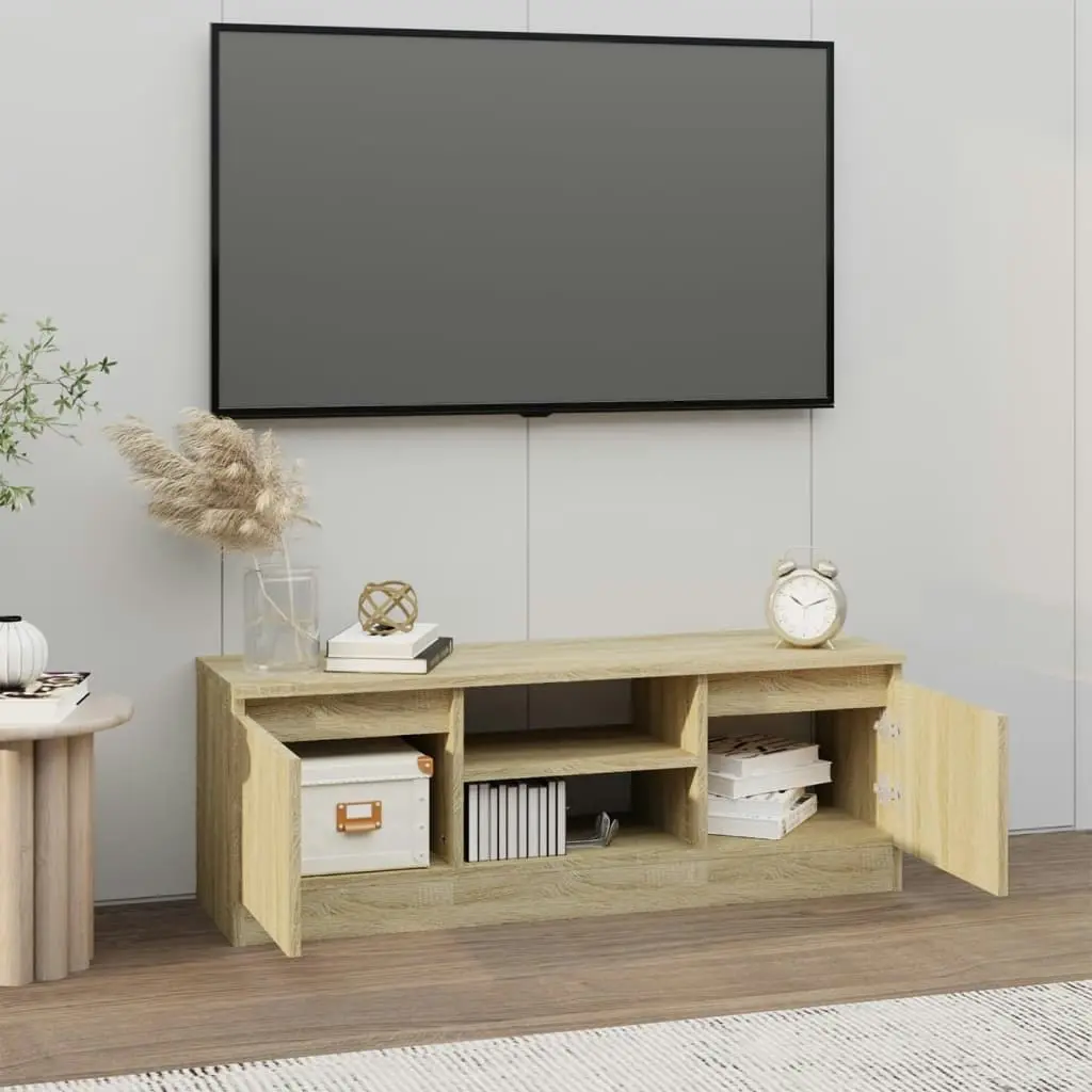 TV Cabinet with Door Sonoma Oak 102x30x36 cm 823353