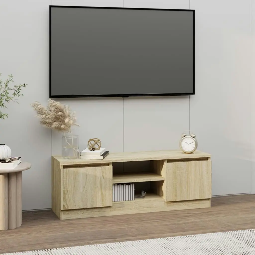 TV Cabinet with Door Sonoma Oak 102x30x36 cm 823353