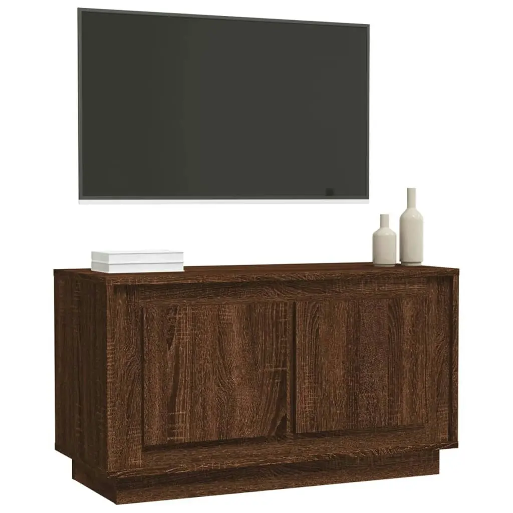 TV Cabinet Brown Oak 80x35x45 cm Engineered Wood 819859