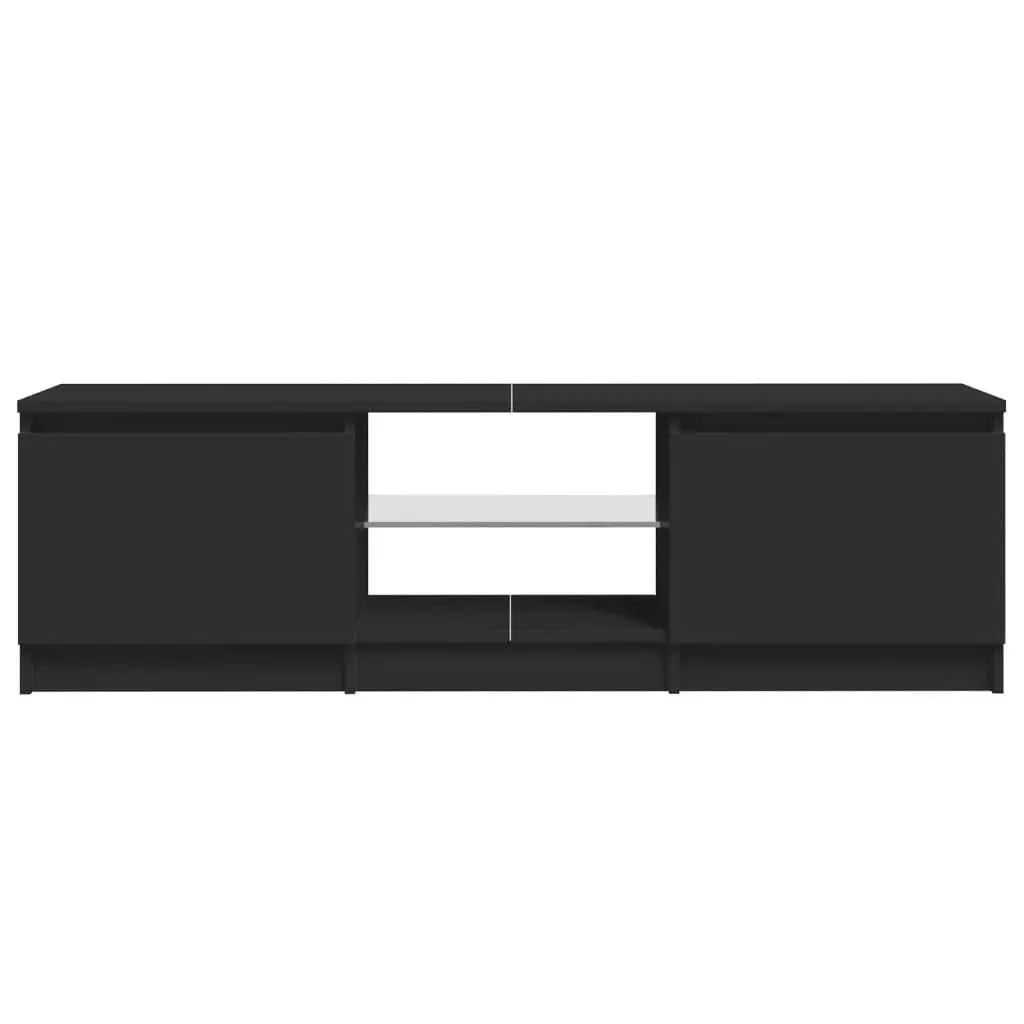 TV Cabinet with LED Lights Black 120x30x35.5 cm 804284