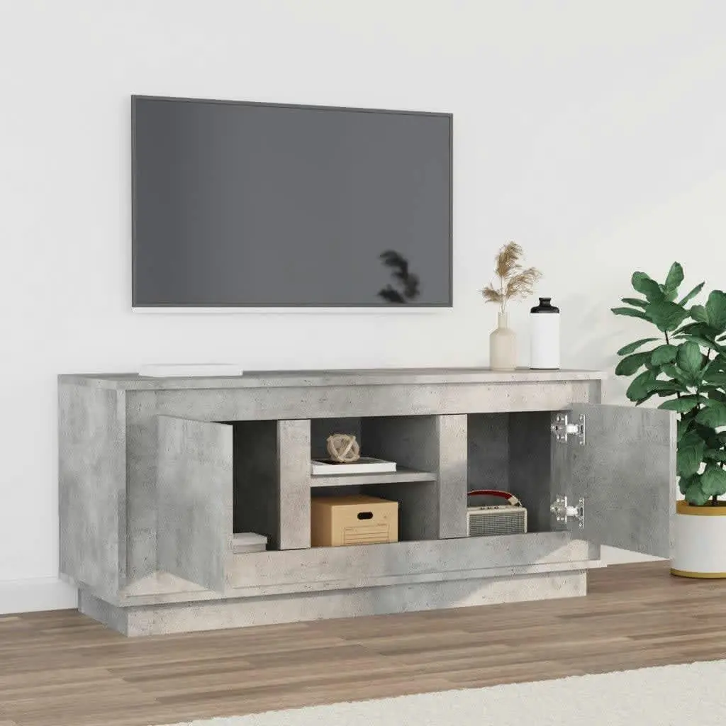 TV Cabinet Concrete Grey 102x35x45 cm Engineered Wood 819864