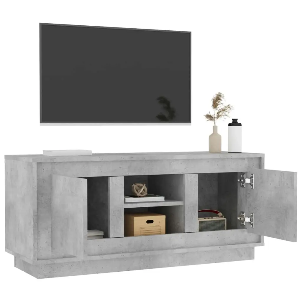 TV Cabinet Concrete Grey 102x35x45 cm Engineered Wood 819864