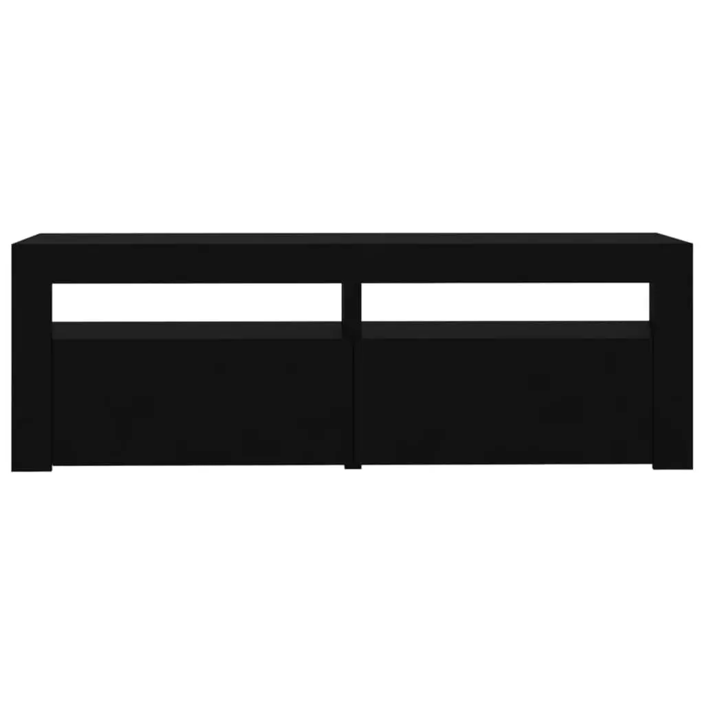 TV Cabinet with LED Lights Black 120x35x40 cm 804356