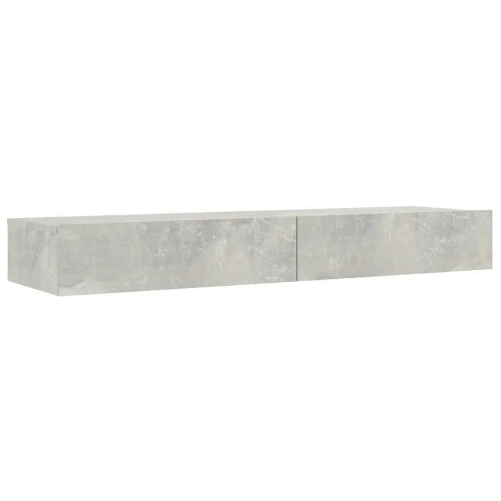 TV Cabinet with LED Lights Concrete Grey 120x35x15.5 cm 832867