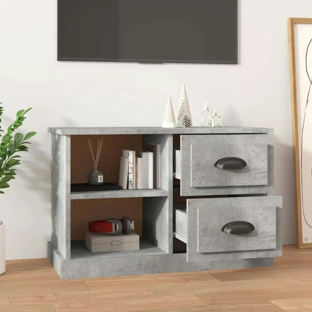 TV Cabinet Concrete Grey 73x35.5x47.5 cm Engineered Wood 816172