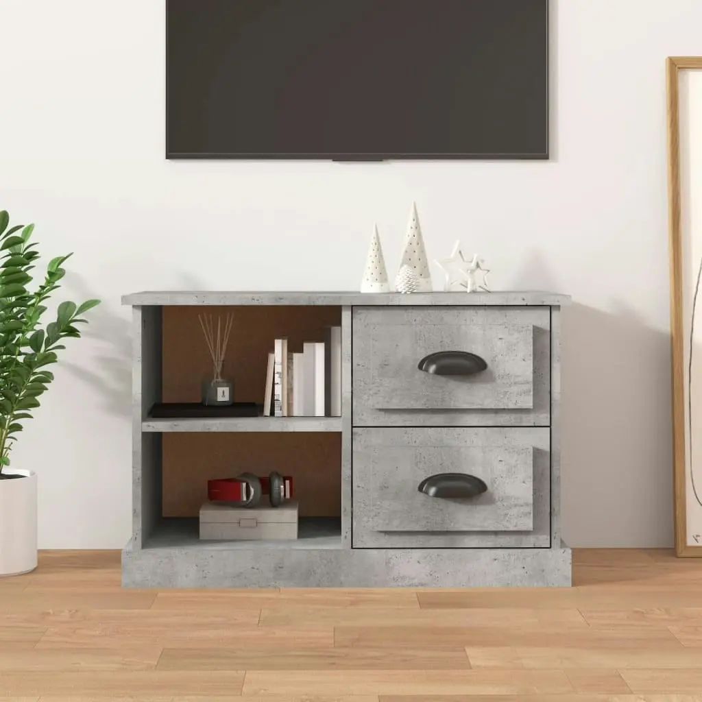 TV Cabinet Concrete Grey 73x35.5x47.5 cm Engineered Wood 816172