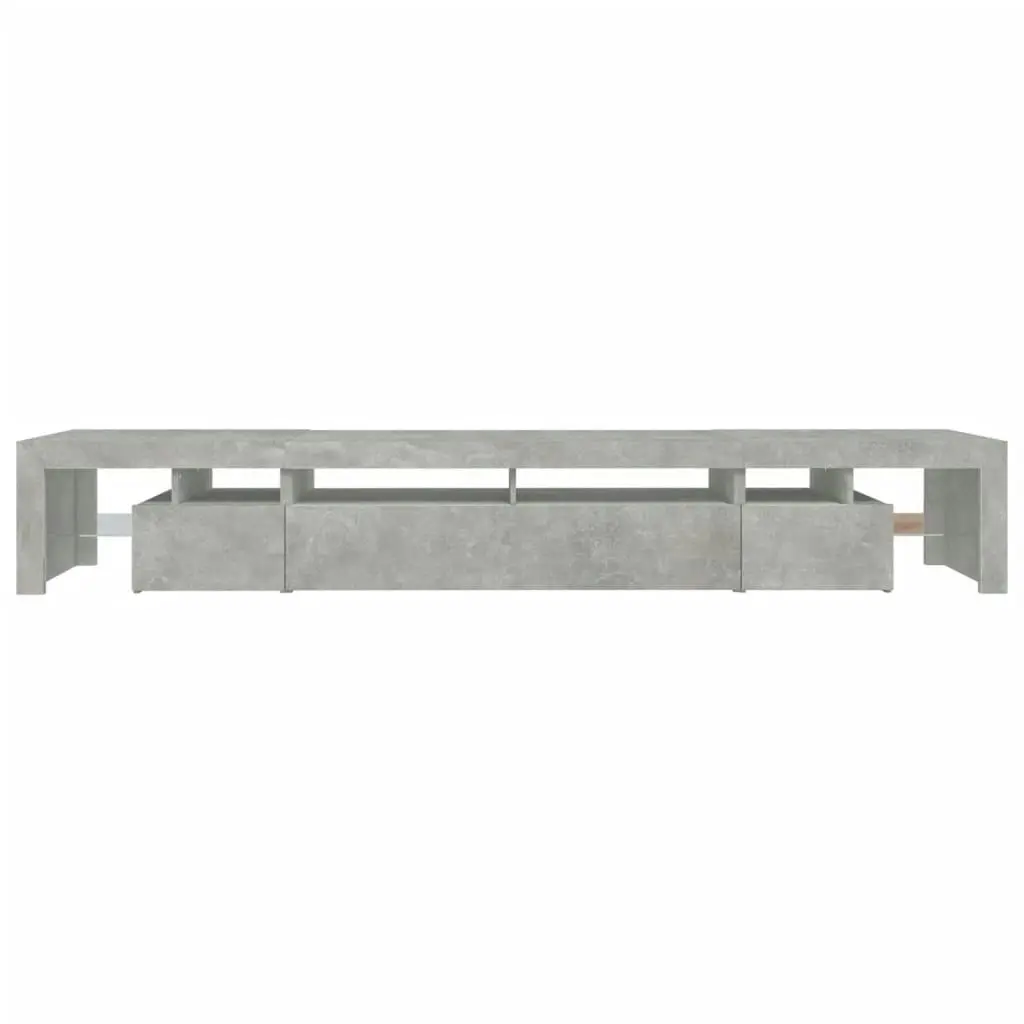 TV Cabinet with LED Lights Concrete Grey 260x36.5x40 cm 3152781