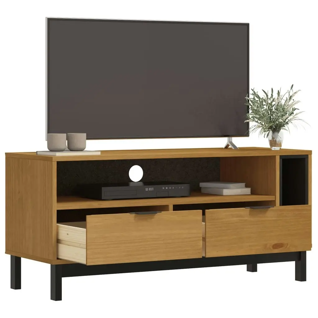 TV Cabinet FLAM 110x40x50 cm Solid Wood Pine 357820