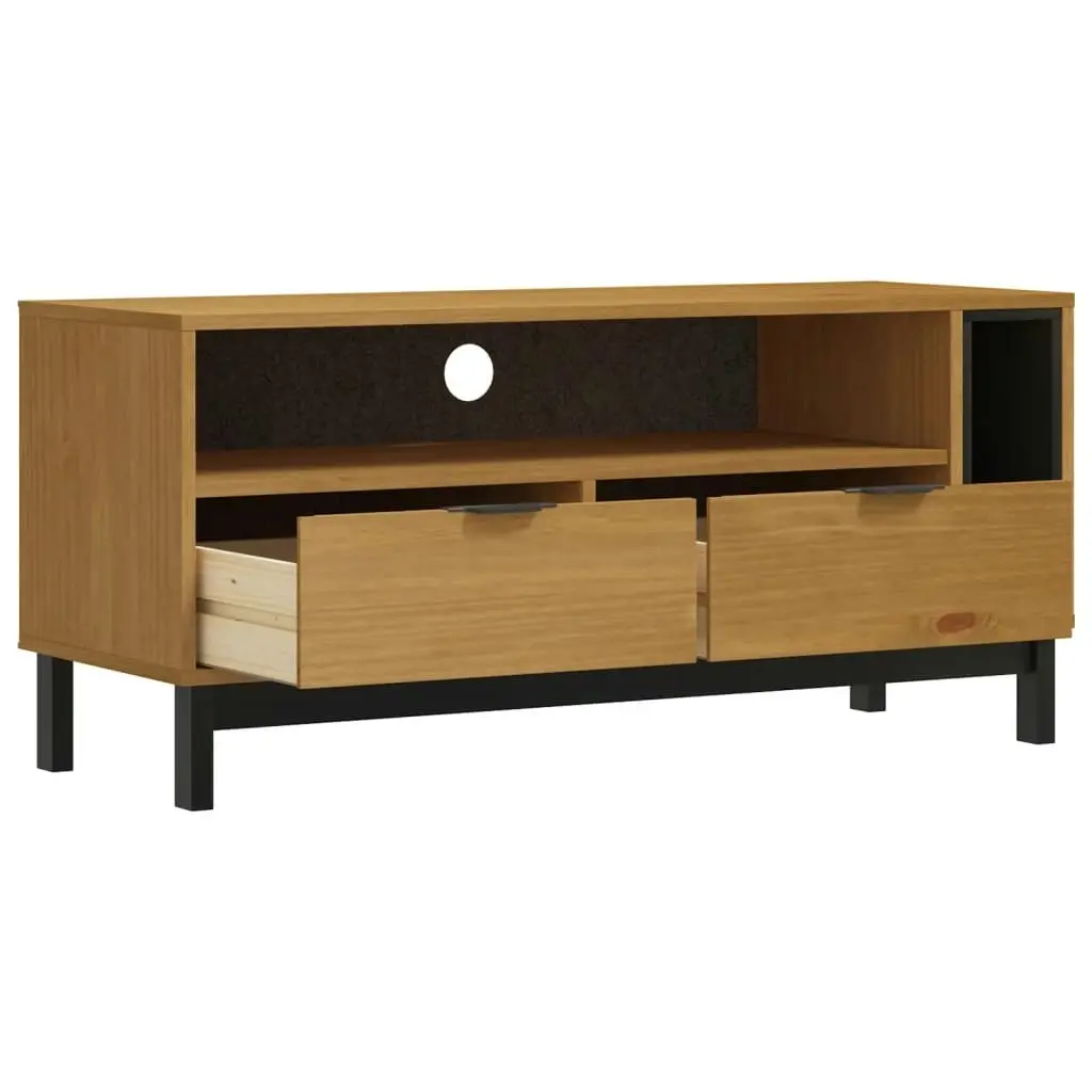 TV Cabinet FLAM 110x40x50 cm Solid Wood Pine 357820